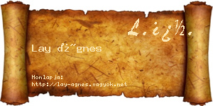 Lay Ágnes névjegykártya